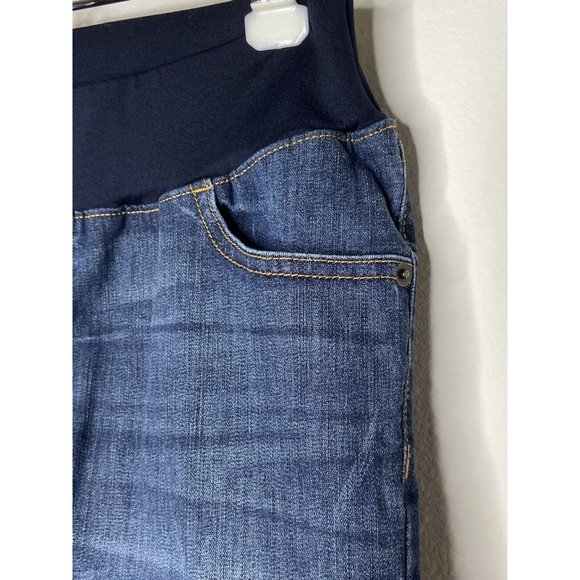 Liz Lange Maternity Jean Shorts XS Expandable Waist Summer Beach Pockets - Picture 3 of 12